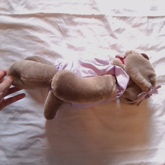 Vintage 1981 Ganz 18" Wrinkles Dog Hand Puppet Plush Doll with Dress - Picture 7 of 16